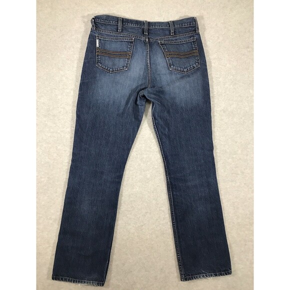 Cinch Jeans Mens 35x34 Dark Blue Denim White Label Straight Western MB98034 - Picture 5 of 15